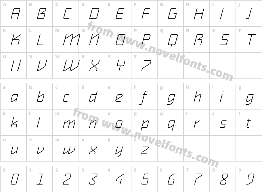 Alphaville Regular 5Character Map