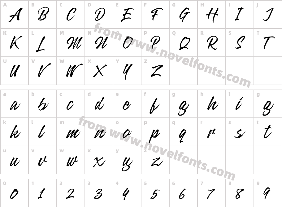 Alterlight RegularCharacter Map