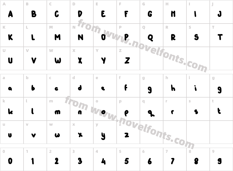 Altine RegularCharacter Map