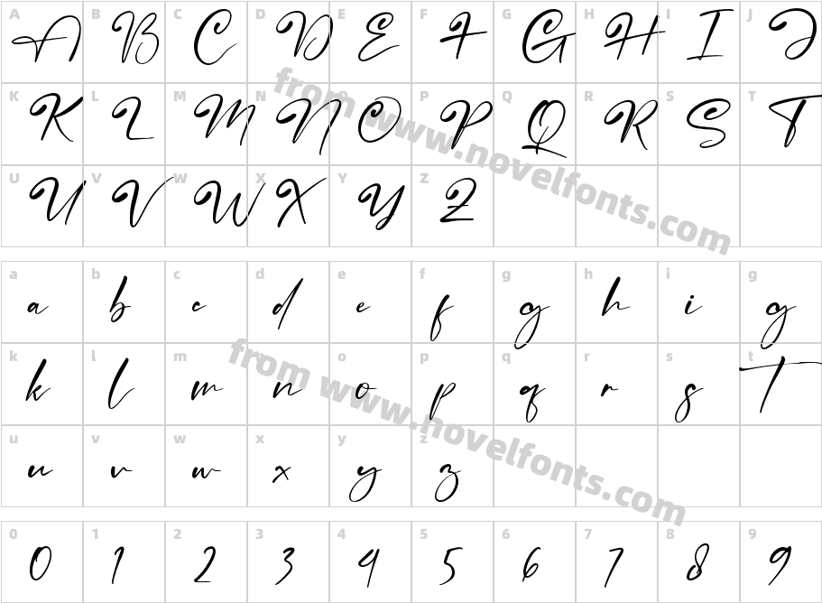 Alvairo Brilliante ( Demo)Character Map
