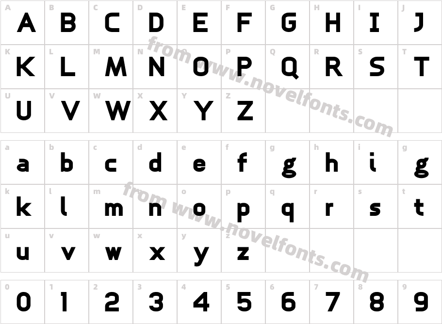 Anikka Sans HeavyCharacter Map