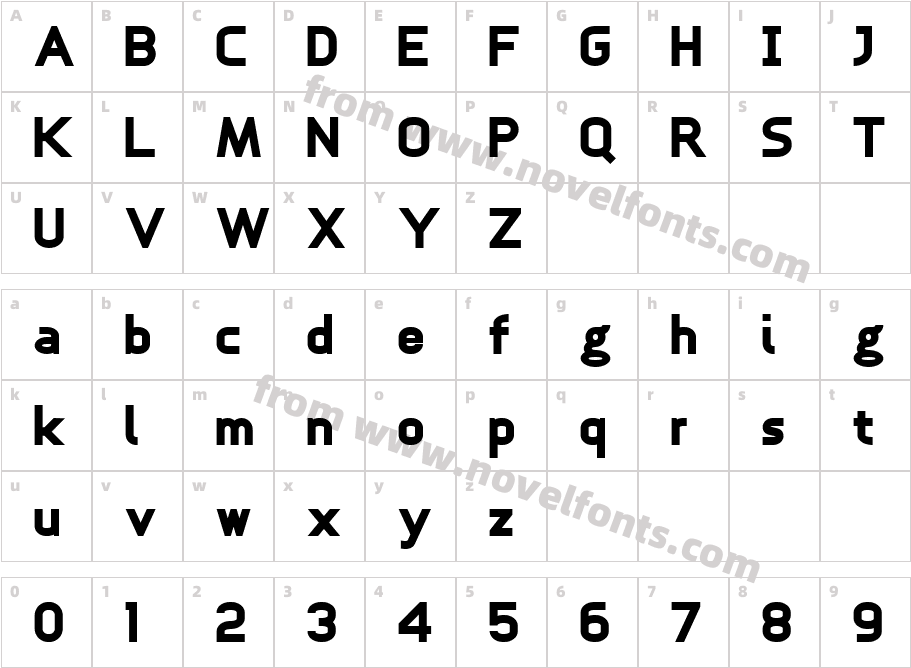 Anikka Sans HeavyCharacter Map