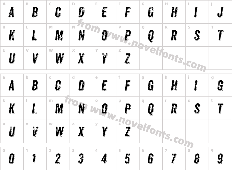 Anodyne Combined ItalicCharacter Map