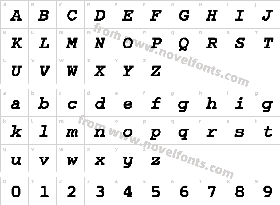 Apocrifa BoldCharacter Map
