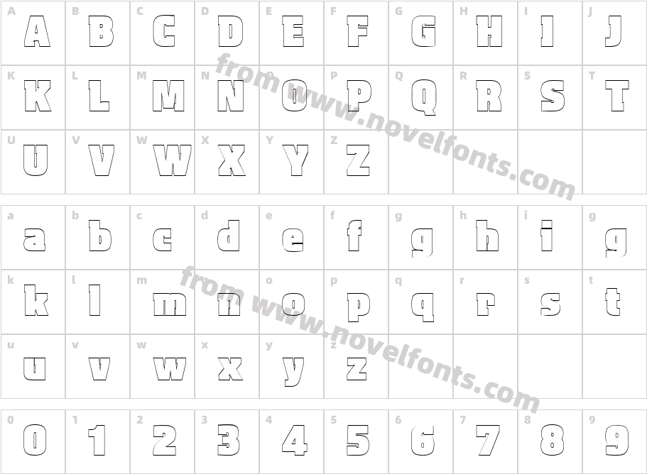 Aquarius Outline RegularCharacter Map
