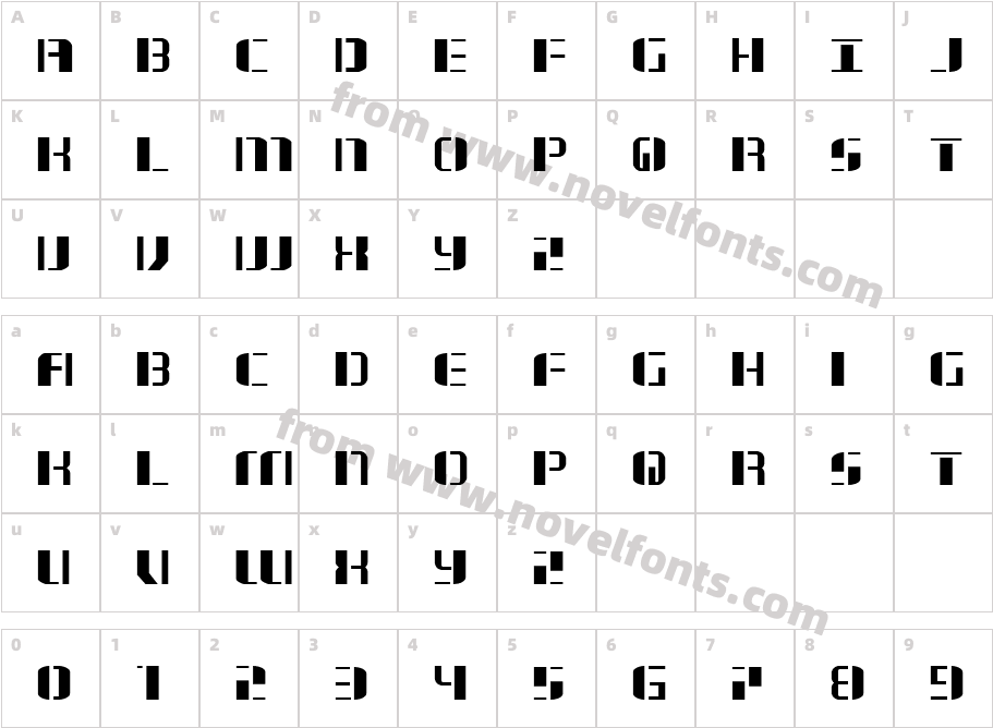 Jetway ExpandedCharacter Map