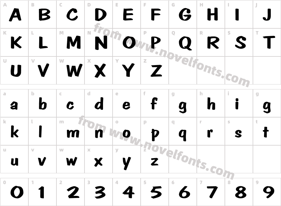Armada (brush lettering)Character Map