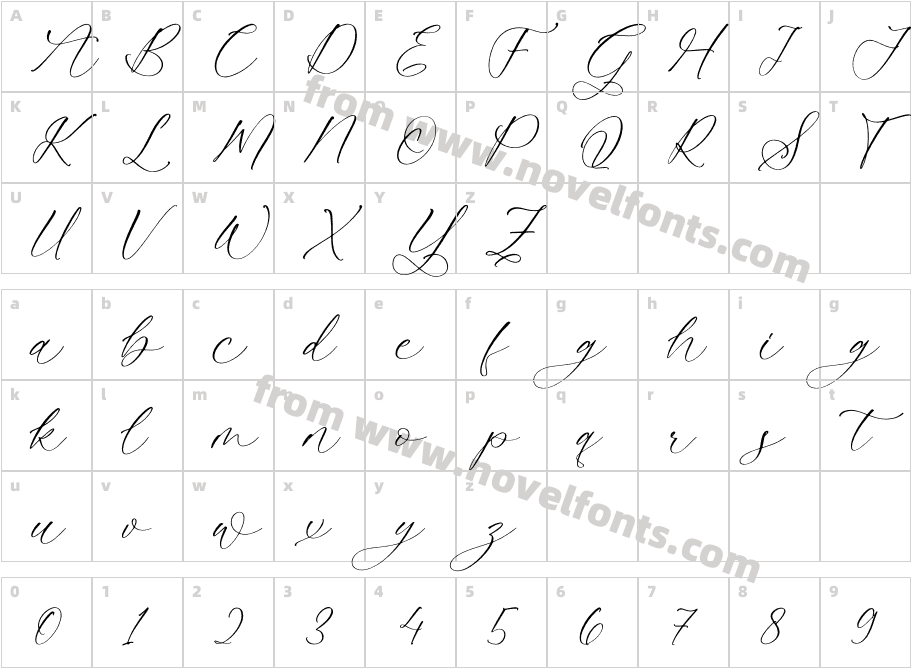 Artanyta ItalicCharacter Map