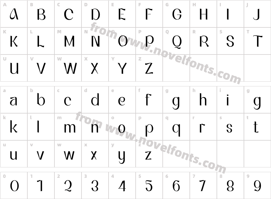 Aruna RegularCharacter Map