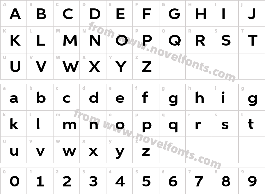 AspiraX Wide BoldCharacter Map