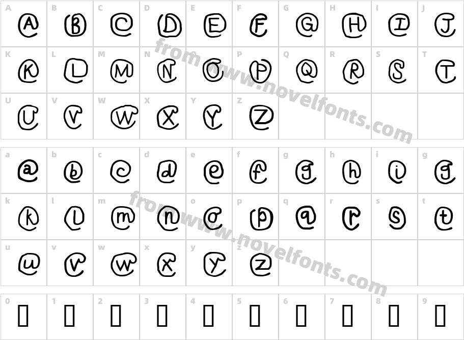At Sign RegularCharacter Map