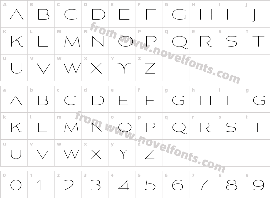 Aviano Contrast Regular 3Character Map