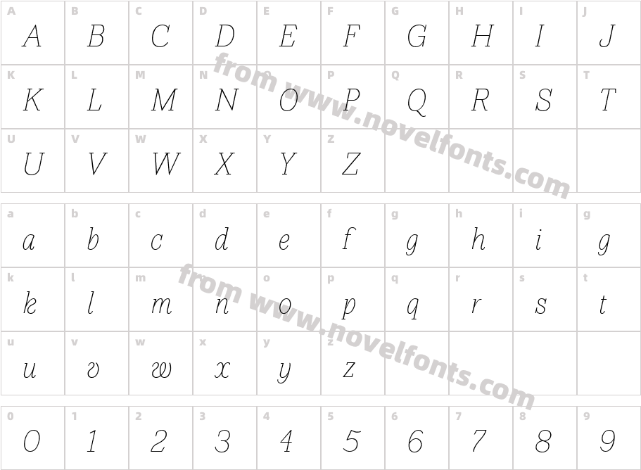 Azote Regular 2Character Map