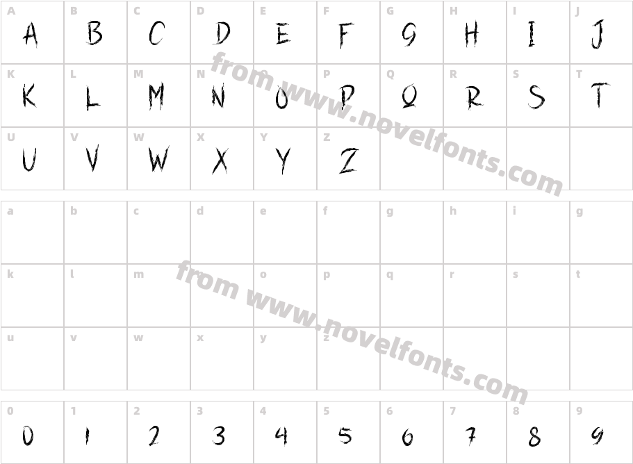 BLACKBURNCharacter Map
