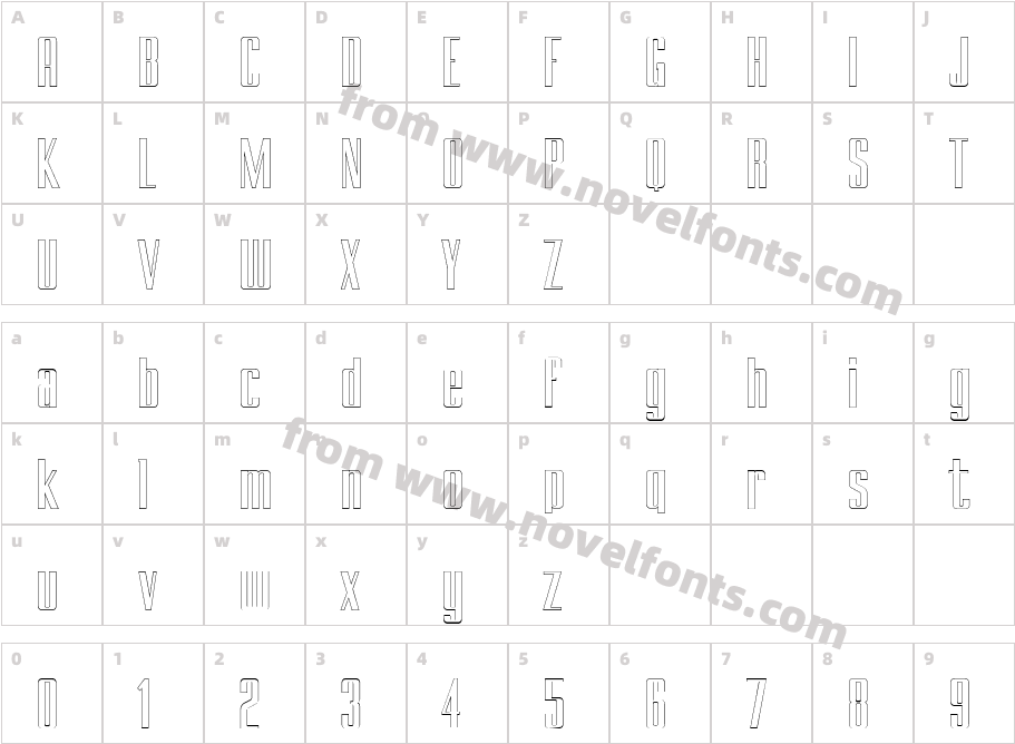 BRANCHE OutlineCharacter Map