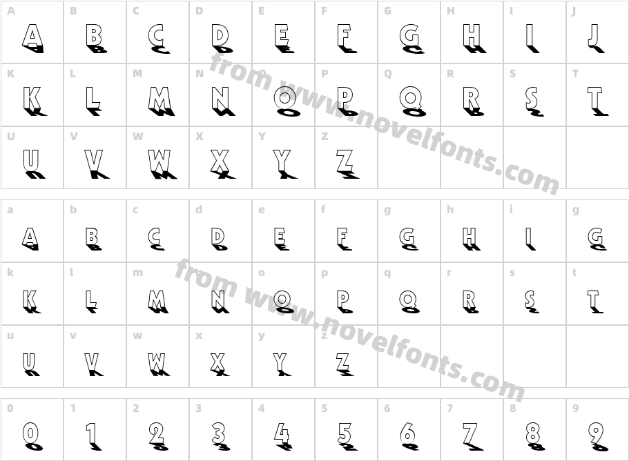 BacklitCharacter Map