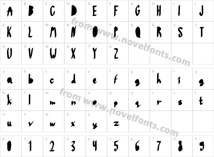 Baklava Ultra BlahCharacter Map
