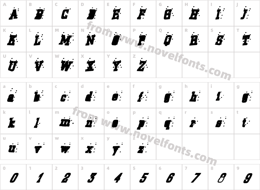 Barbs Typewriter MediumCharacter Map