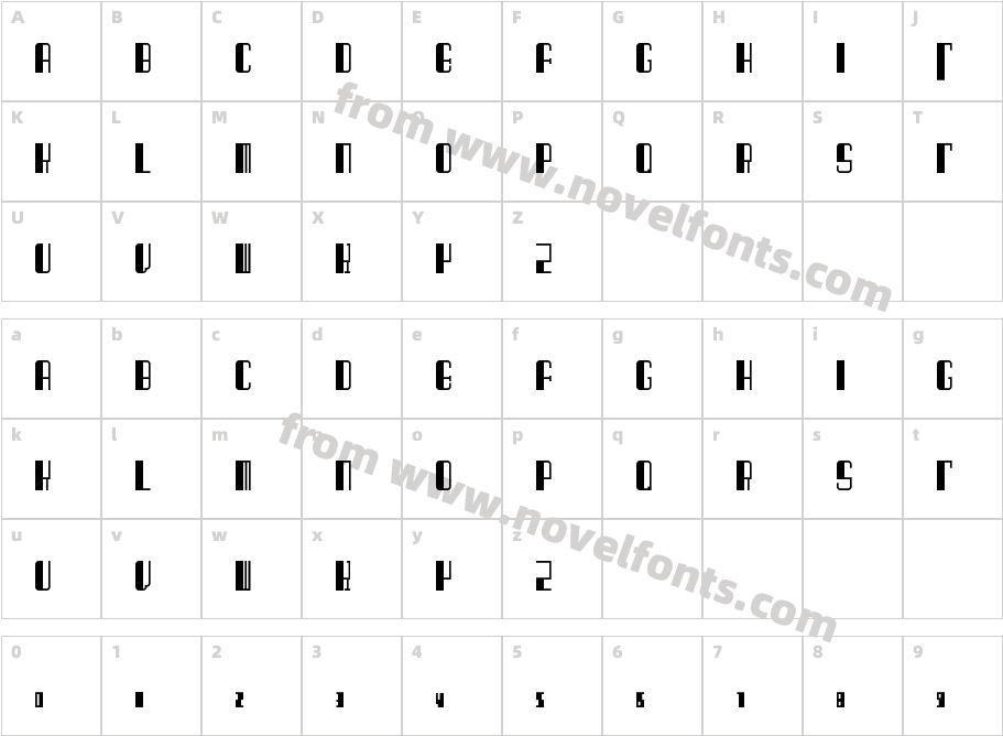 Barcode Deco! RegularCharacter Map