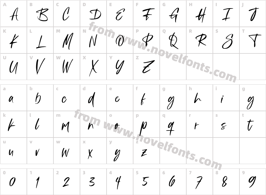 Barinde Brush RegularCharacter Map