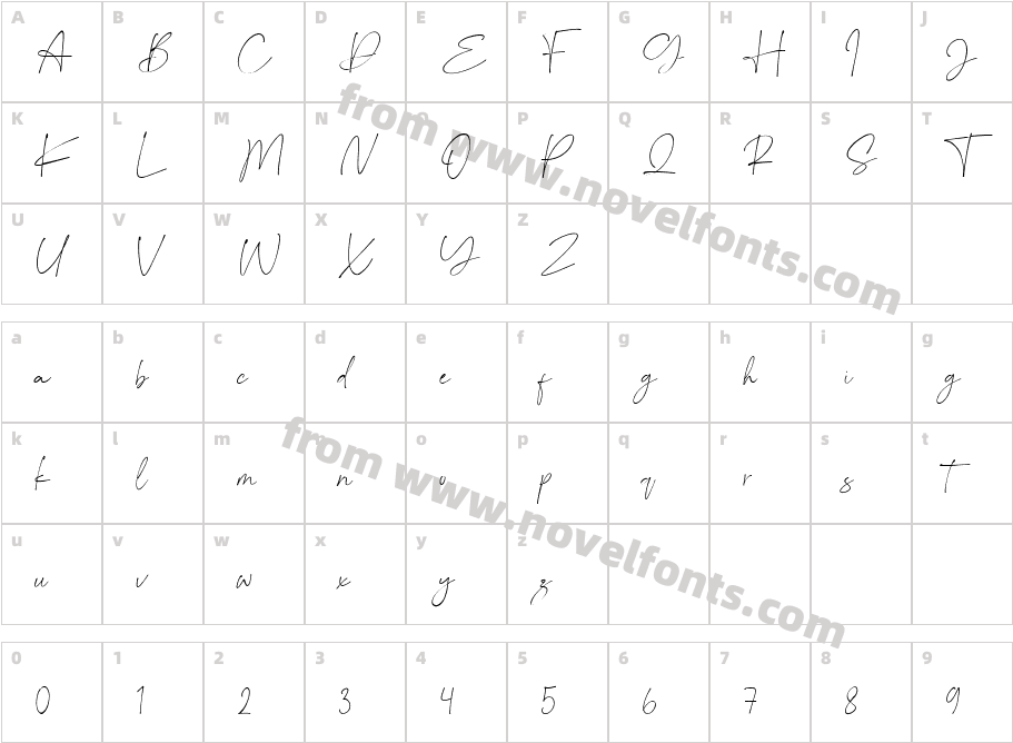 Baskara RegularCharacter Map