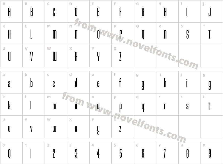 Baucher GotURW Regular 4Character Map
