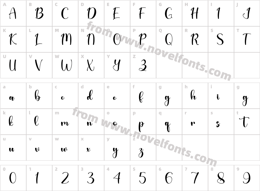 Beatlove Personal UseCharacter Map