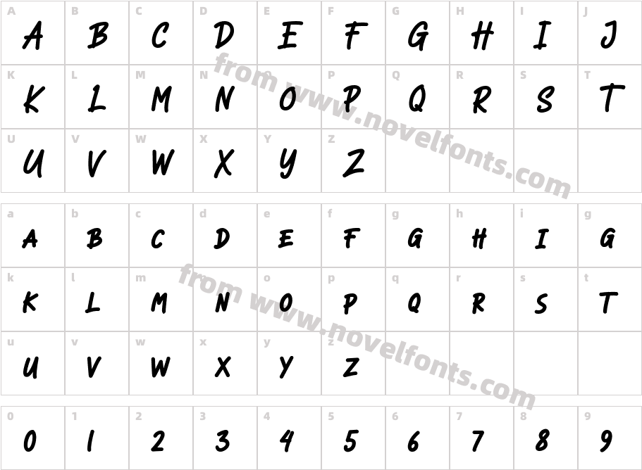 Befold RegularCharacter Map