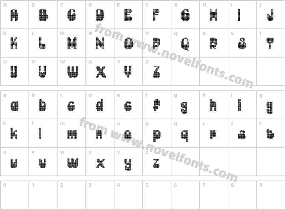 Belony Disco Demo RegularCharacter Map