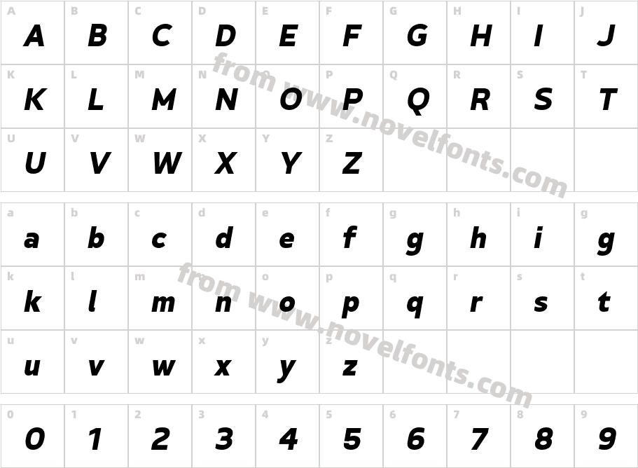 Betmicua Regular2Character Map