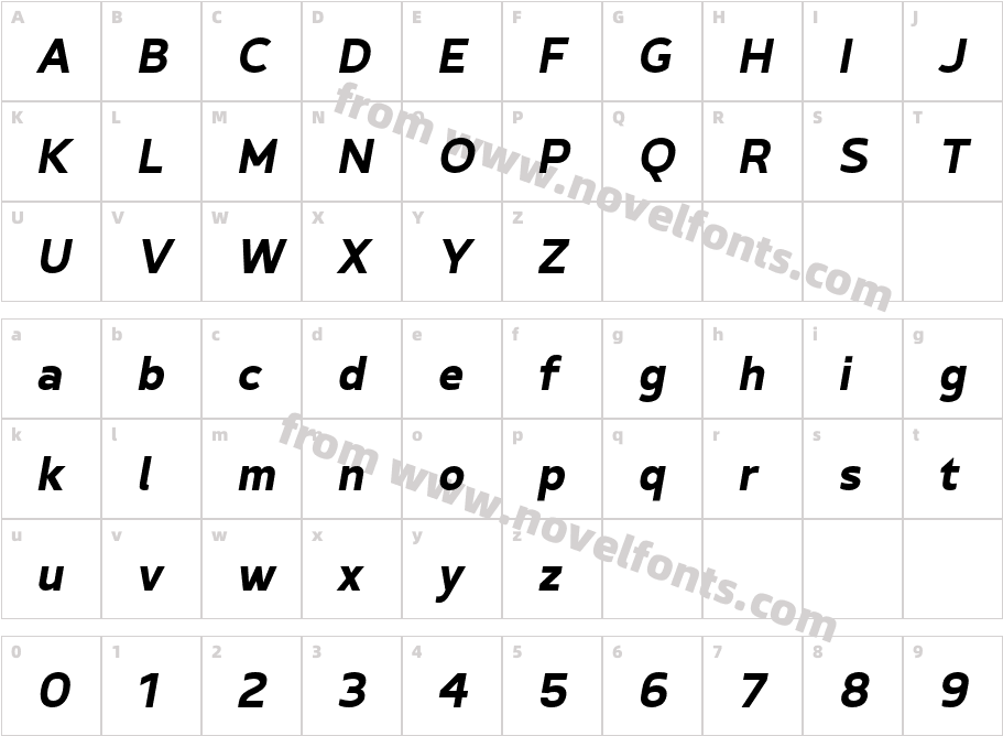 Betmicua Regular7Character Map