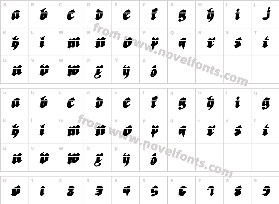 Biergrten Rotalic LaserCharacter Map