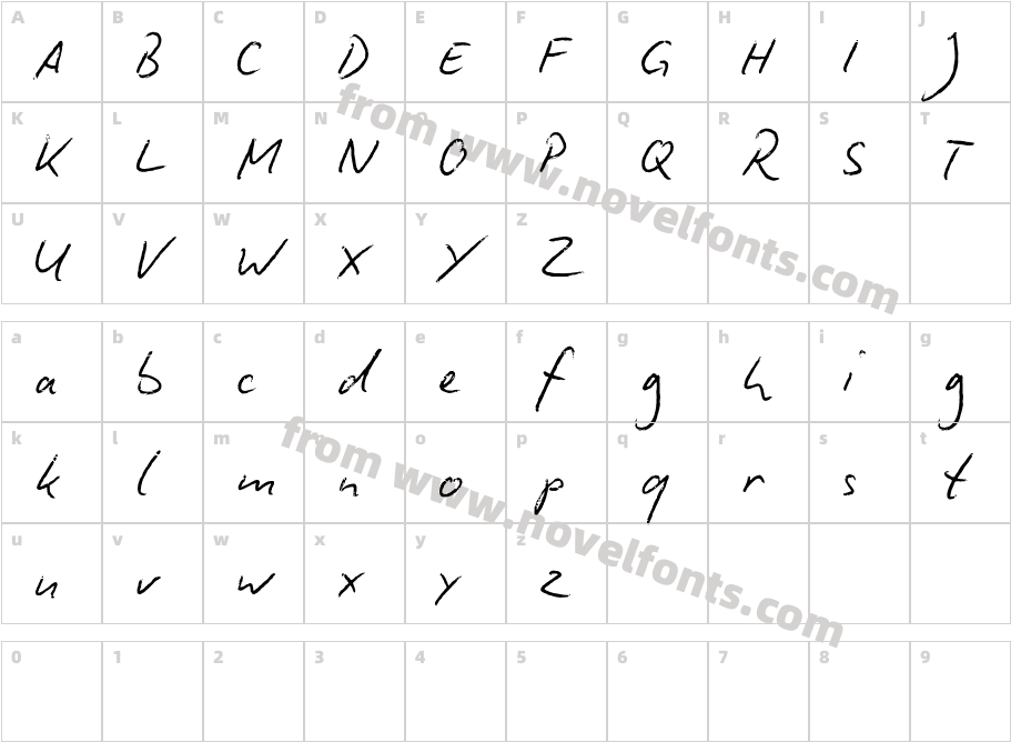 Biro ScriptCharacter Map