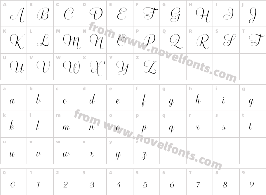 Biscotti BoldCharacter Map