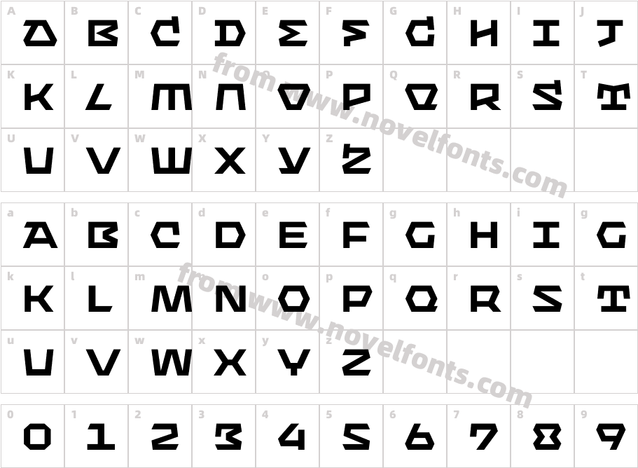 Bismuth BoldCharacter Map