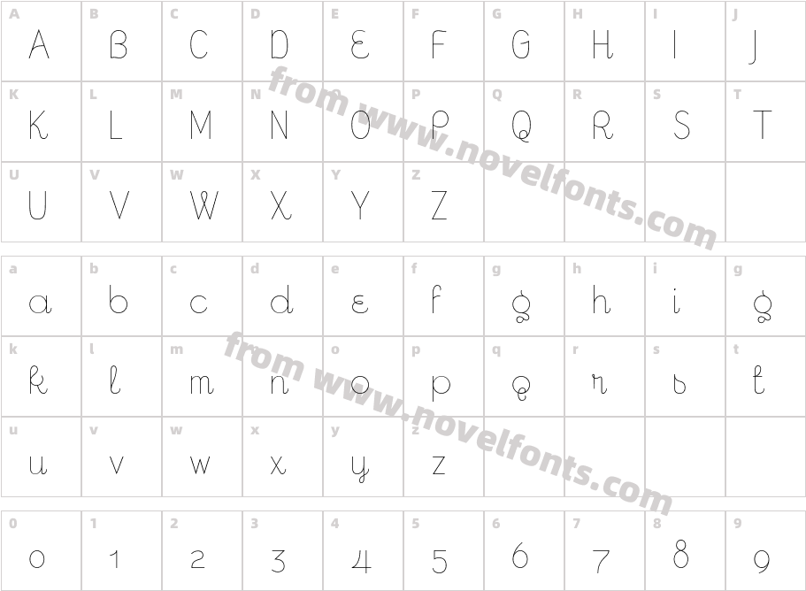 Bisque ThinCharacter Map