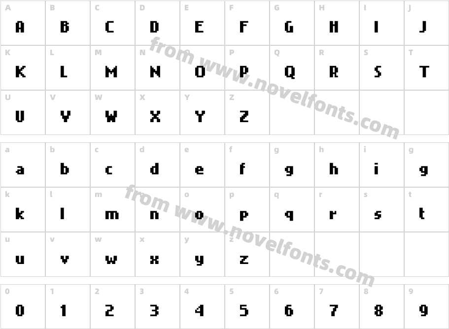 Bit Cell RegularCharacter Map