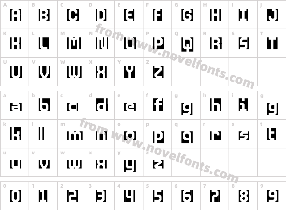 Bitverno Demo InvertedCharacter Map