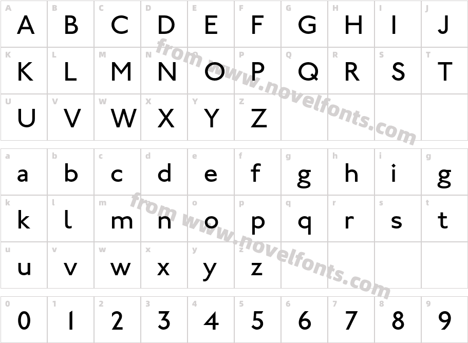 Johnston ITC Std MediumCharacter Map