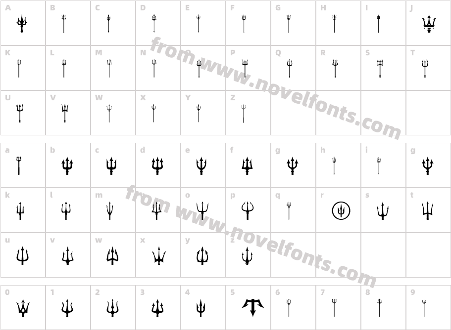 Black TridentCharacter Map