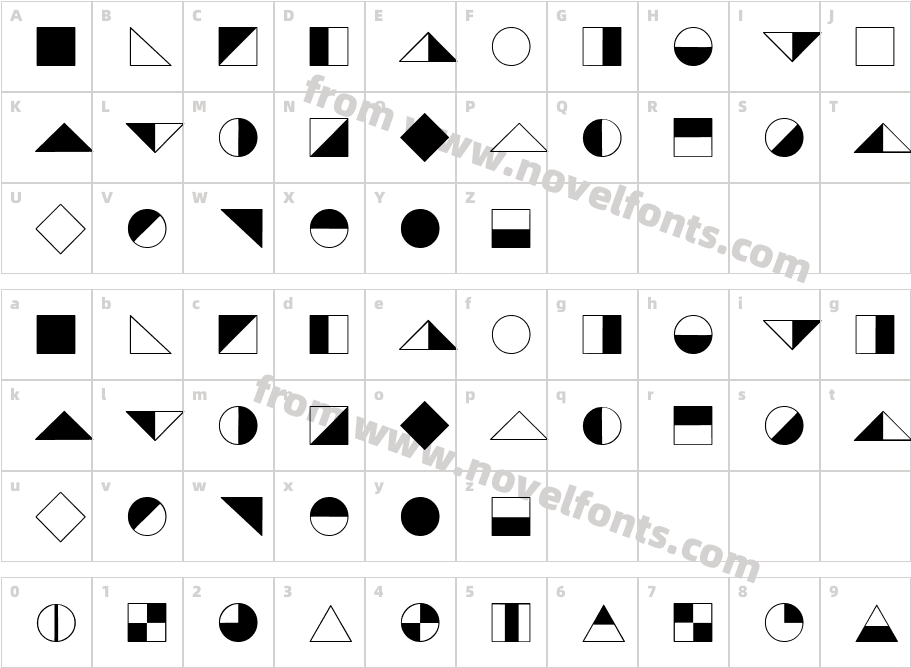 BlackwhiteCharacter Map