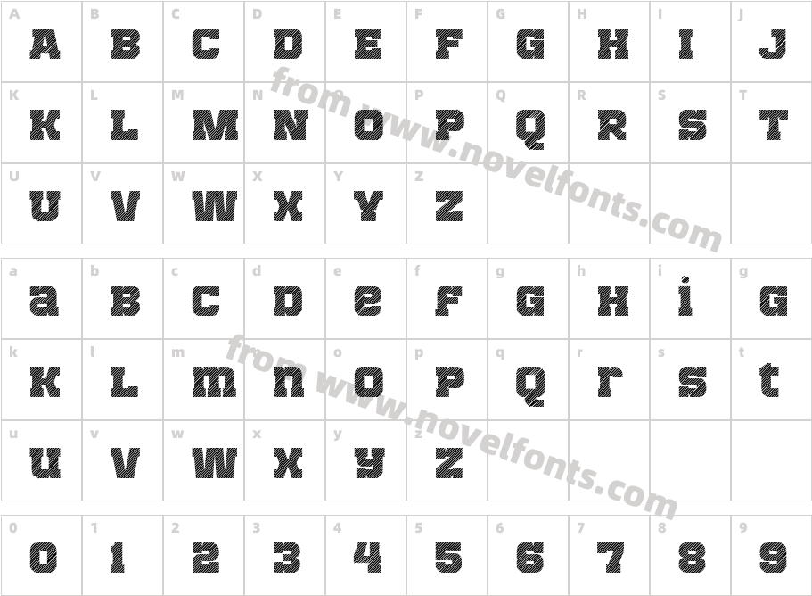 Bladi One Slab Stripe 4F HeavyCharacter Map