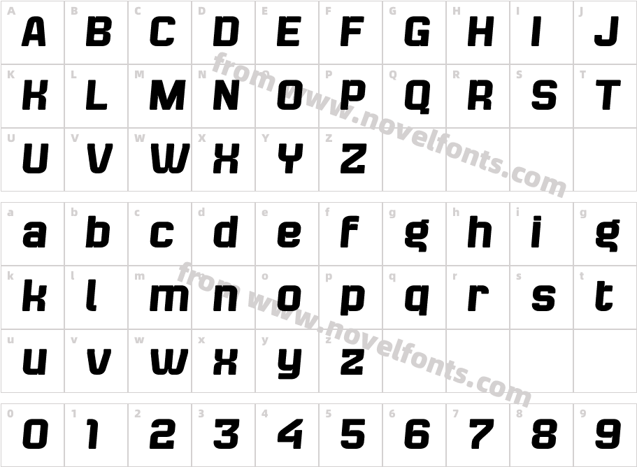 Bladi Two 4F Bold ItalicCharacter Map