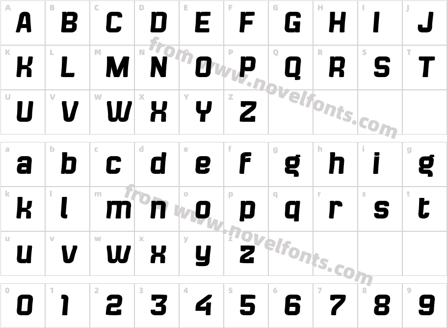 Bladi Two Comic 4F Bold ItalicCharacter Map