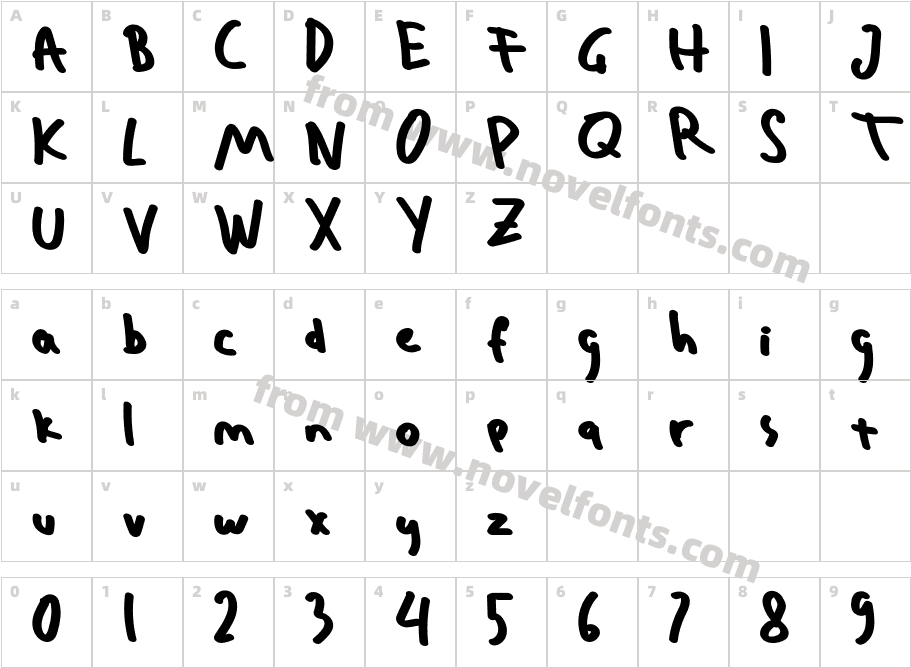 BlankideCharacter Map