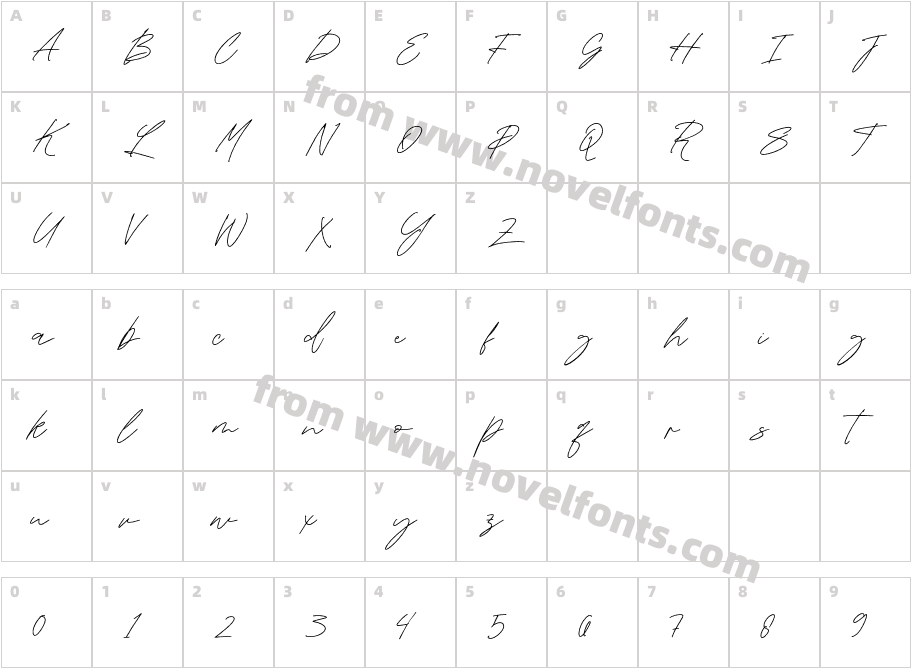 Blowing Signature RegularCharacter Map