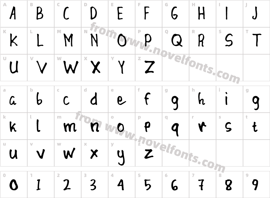 Blunder Sticky BoldCharacter Map