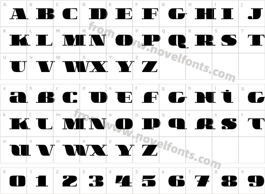 Boldesqo Serif 4FCharacter Map