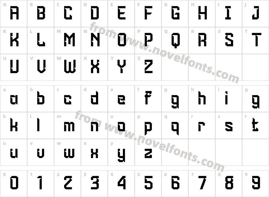 BondariCharacter Map