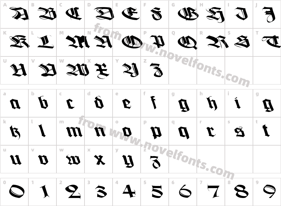 Boogie Woogie Bold112Character Map
